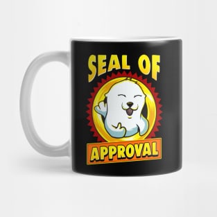 Cute & Funny Seal Of Approval Baby Seal Cub Pun Mug